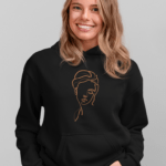Mikina s potlačou – Silueta ženskej tváre
