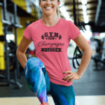 Tričko s potlačou – Gym now, champagne later