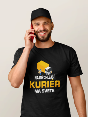 t shirt mockup of a man talking on the phone and smiling m24980 r el2