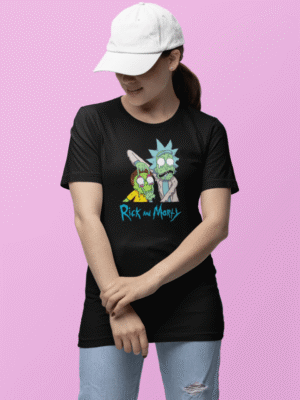 bella canvas tee mockup of a woman smiling with a dad hat posing in a studio m38539