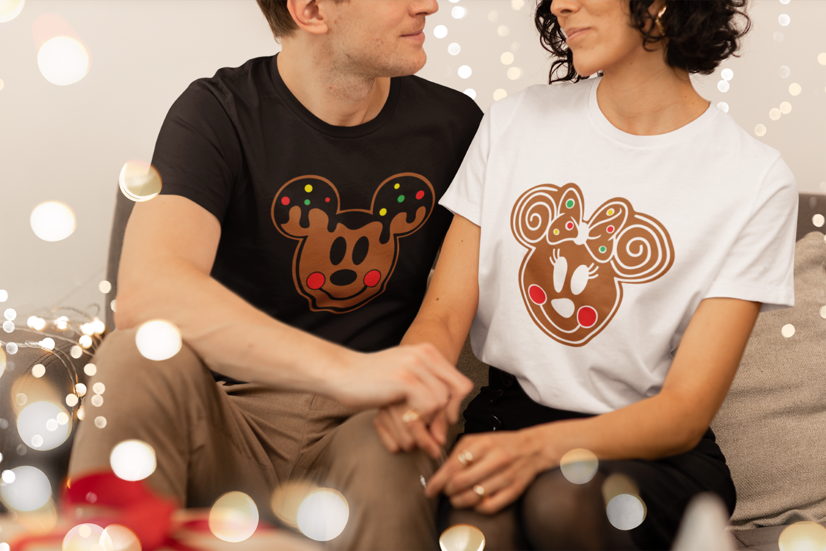 mickey a minnie perníček (2) Tričko s potlačou – Mickey alebo Minnie Perníček – Obrázok 1