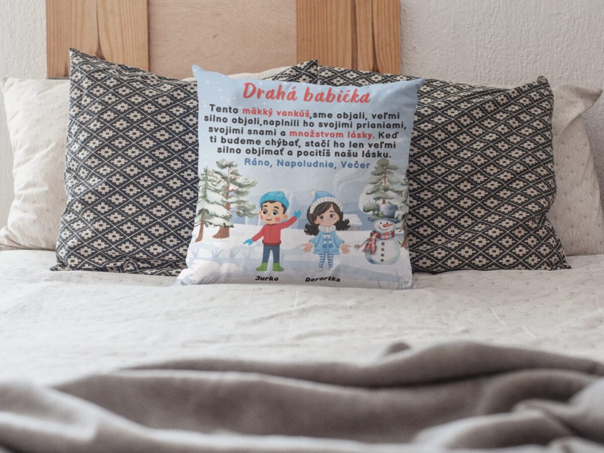 mockup of a square pillow on a bed with pillows a15172 1