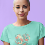 Tričko s potlačou – Kvetové srdce