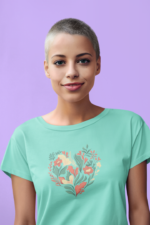 Tričko s potlačou – Kvetové srdce