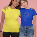 Tričko s potlačou – Silueta ženskej tváre