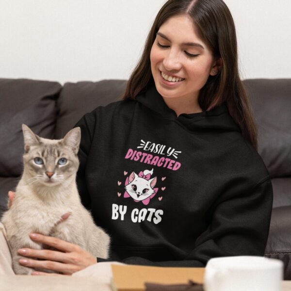 Mikina s potlačou – Easily distracted by cats