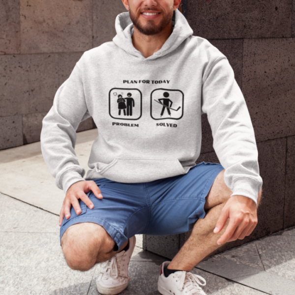 Mikina s potlačou – Plán na dnes - problém vyriešený