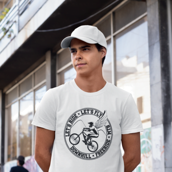 Tričko s potlačou – Downhill - Let´s ride, let´s fly